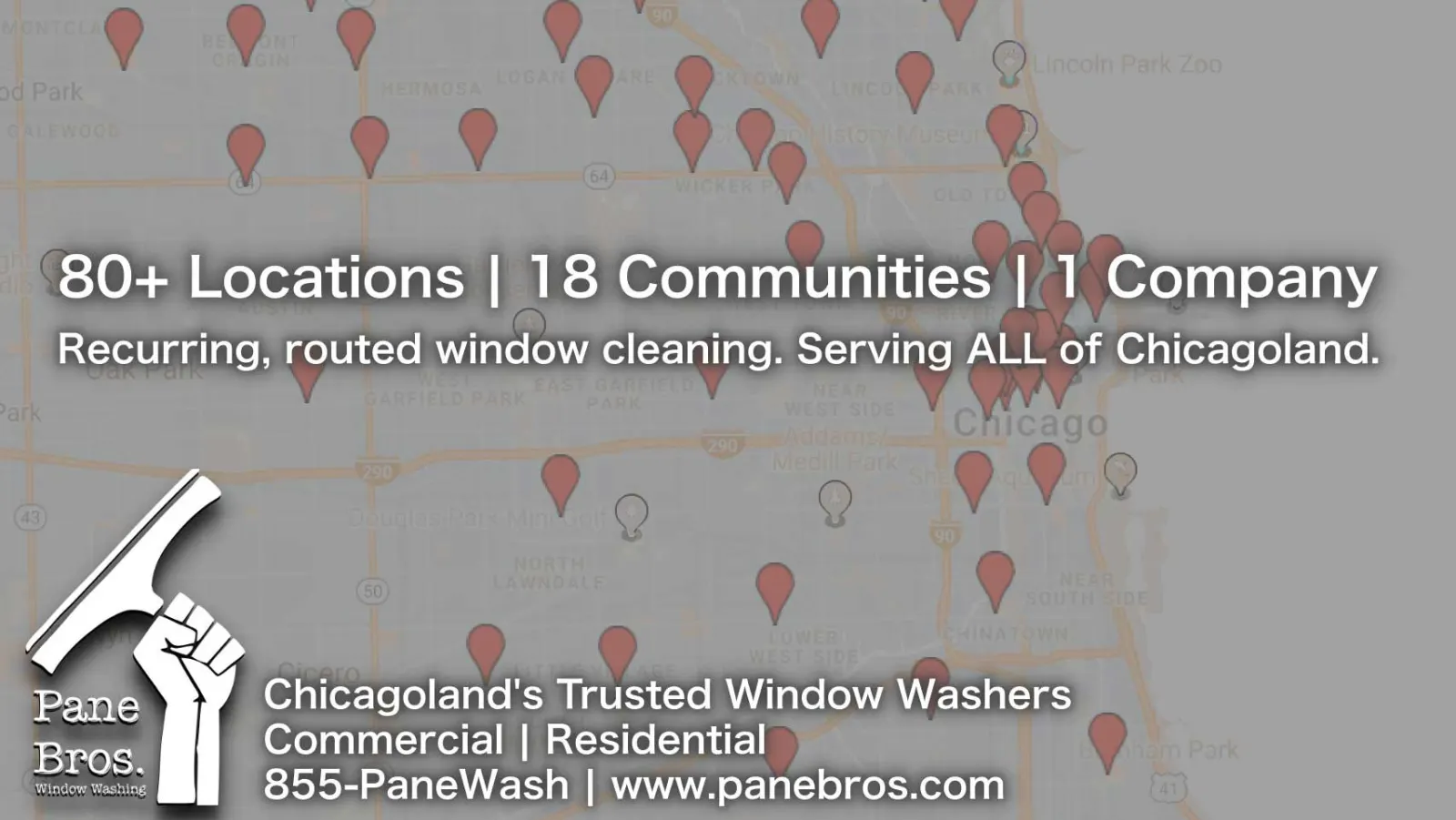 Pane Bros. specializes in performing commercial window washing services