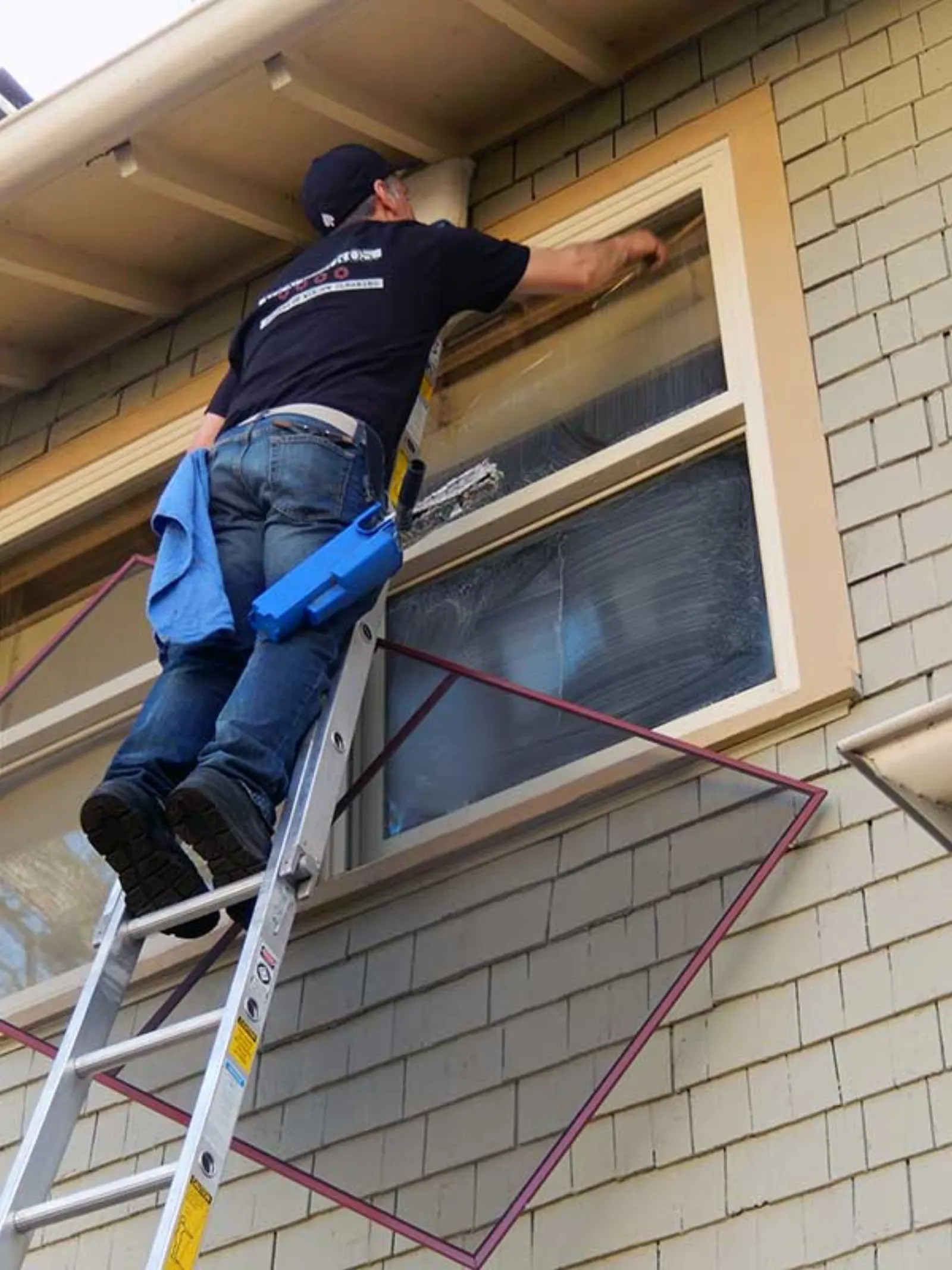 Residential window washing at a Chicagoland home